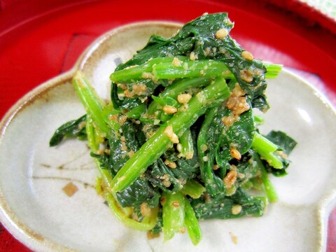 めんつゆで作る♪ほうれん草のゴマ和え(';')